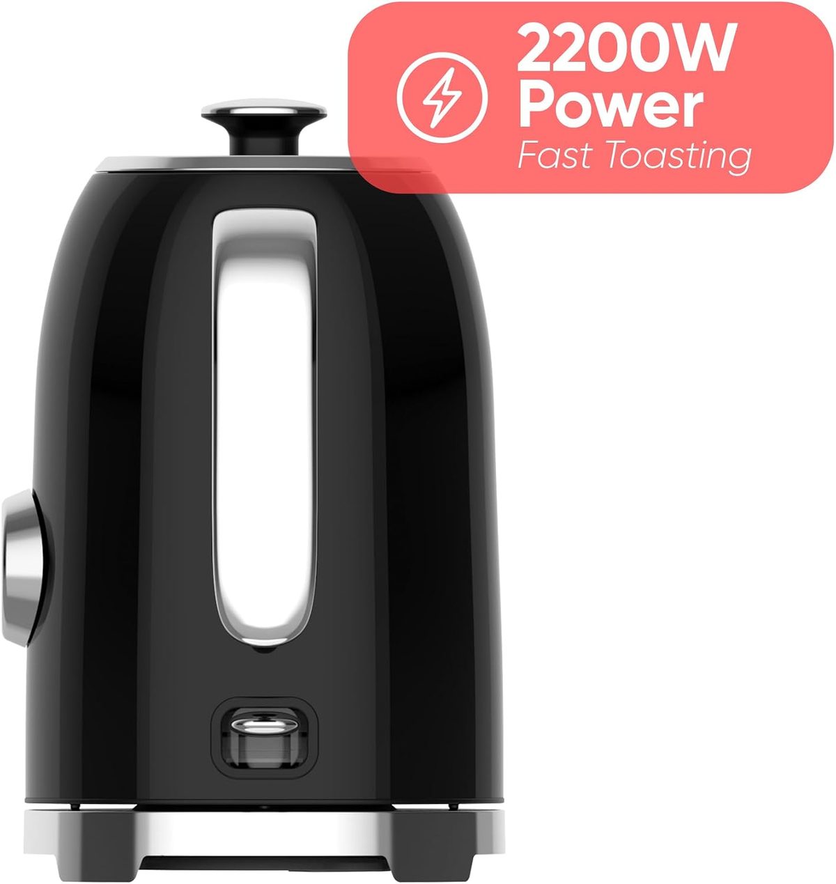 RADOCO Retro Kettle & Toaster Set — Black — highlight 1