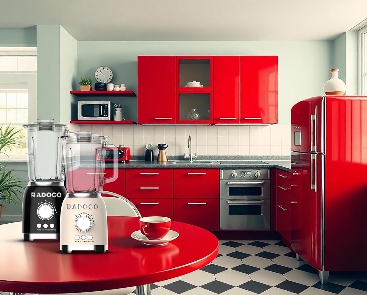 RADOCO Retro Blender 600W — Cream — detail 1