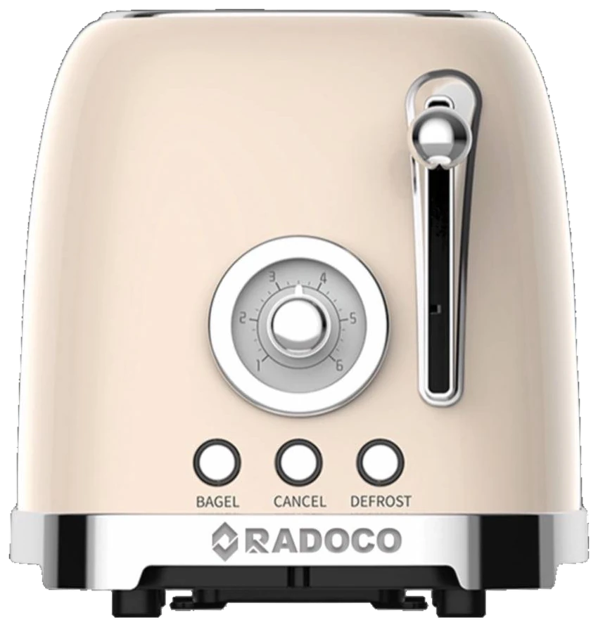 RADOCO Retro 2-Slice Toaster RD-LT3300 — Cream