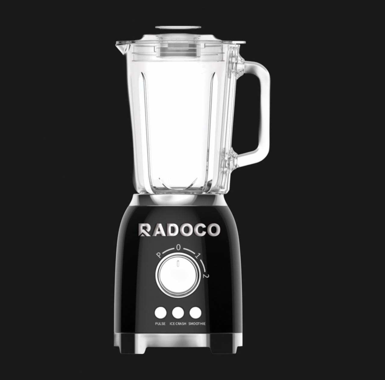 RADOCO Retro Blender 600W — Black